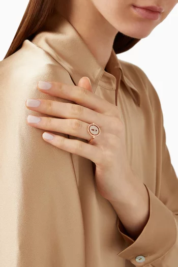 Lucky Move PM Pavé Diamond Ring in 18kt Rose Gold