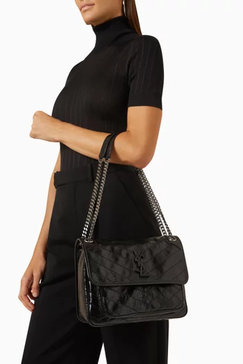 Medium Niki Bag in Crinkled Vintage Leather