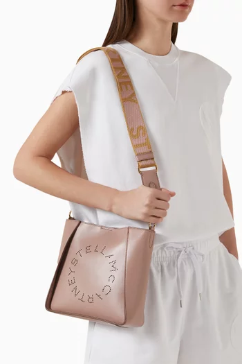 Mini Stella Logo Shoulder Bag in Eco Alter Nappa