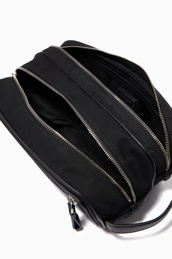 GA Beauty Case in Nylon & Grained Leather   