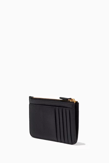 Cash Large Long Coin & Card Holder in Grained Calfskin    