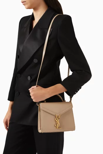 Mini Cassandra Top Handle Bag in Leather