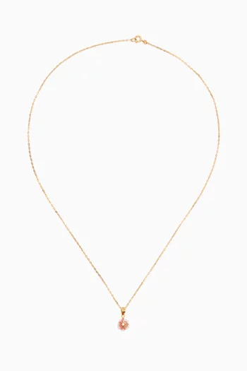 Floral Diamond Pendant in 18kt Yellow Gold
