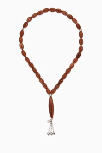 Scalloped Worry Beads in Goldstone