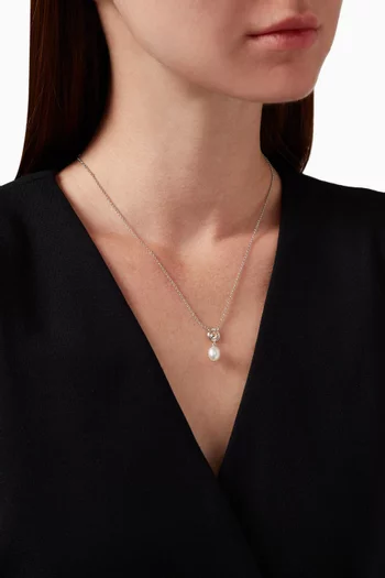 Essential Pearl Pendant Necklace in Sterling Silver