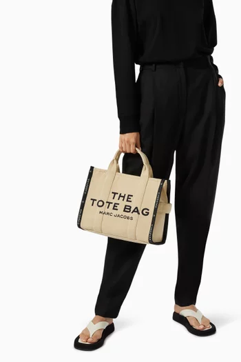 Medium Traveler Tote Bag in Jacquard Canvas