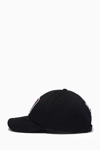 Letter Graphic Baseball Cap in Loop-back Cotton      