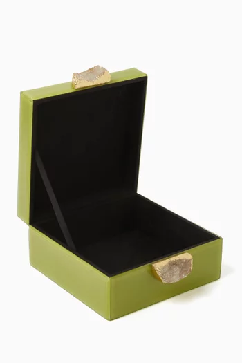 صندوق مجوهرات متوسط بمقبض حجري