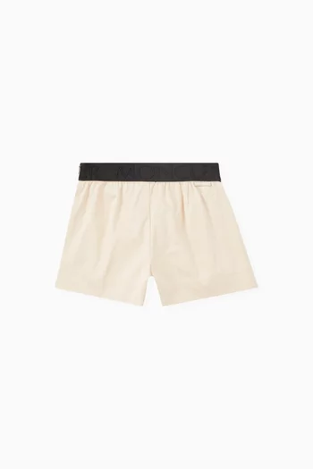 Logo Band Shorts in Stretch-cotton