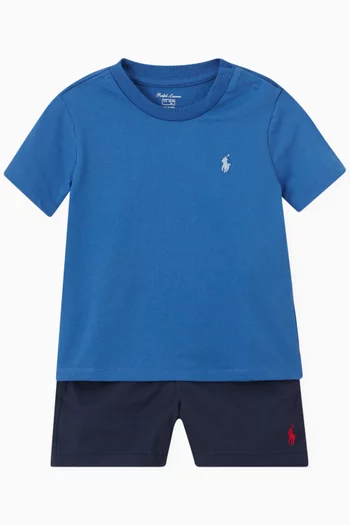 Polo Logo Embroidered T-shirt in Cotton Jersey  
