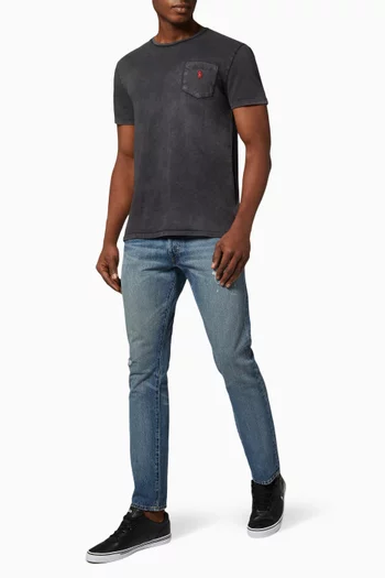 Custom Slim Fit Pocket T-shirt in Cotton Blend Jersey 