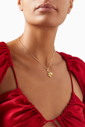 Daffodil Necklace in 14kt Yellow Gold Vermeil 