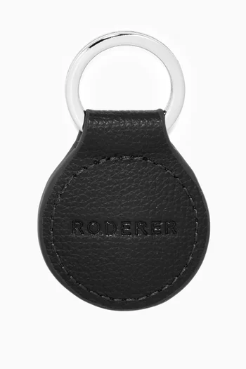 Award Round Key Ring in Leather 