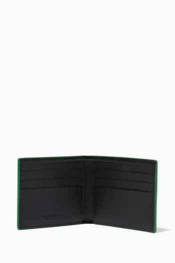 Bi-fold Wallet in Intreccio Grained Leather