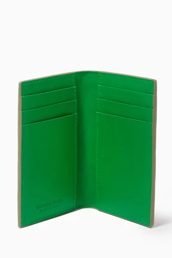 Bi-fold Card Case in Intrecciato Calfskin    