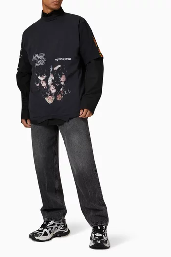 Speed Hunter Upside Down Oversized T-shirt in Vintage Jersey 