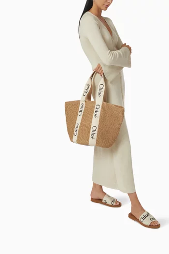 حقيبة وودي كبيرة بتصميم سلة ورق مستورد من منظمة التجارة العادلة العالمية كلوي × ميفوكو