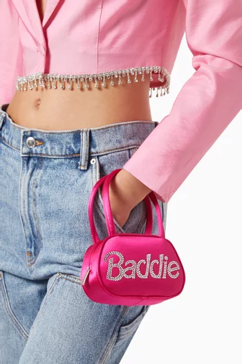 Super Amini Baddie Top-handle Bag in Satin