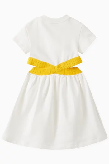Criss-cross Logo Dress in Cotton