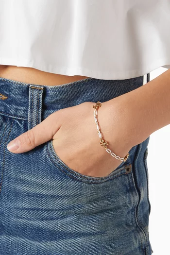 Roxanne Chain Bracelet in 18kt Gold-plated Brass   