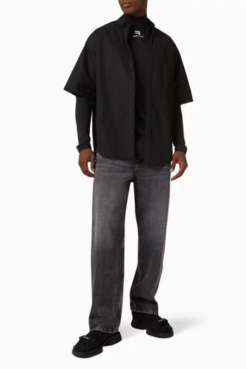 Oversized Shirt in Papery Cotton Twill