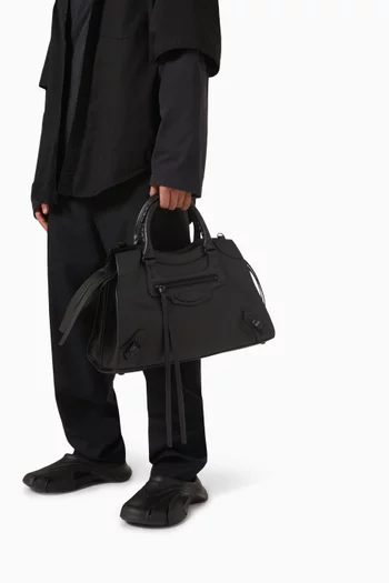 Neo Classic Medium Top Handle Bag in Grained Calfskin