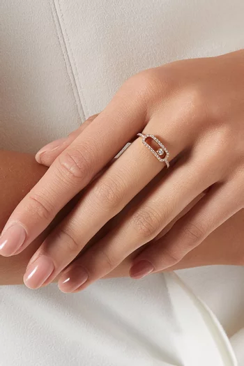 Move Uno Pavé Diamond Ring in 18kt Rose Gold