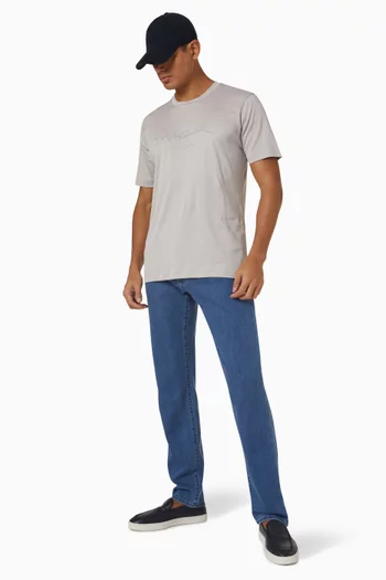 Straight-leg Jeans in Cotton Denim
