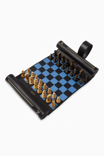 Panama Chess Roll in Crossgrain Leather