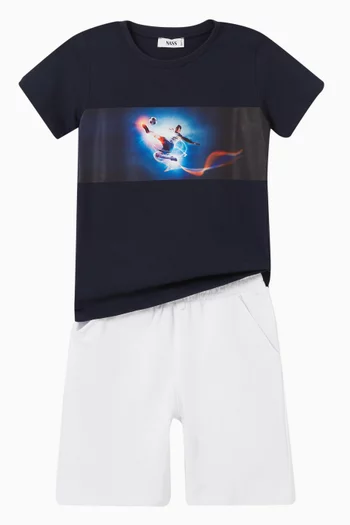 Football Graphic-print T-shirt in Cotton-jersey