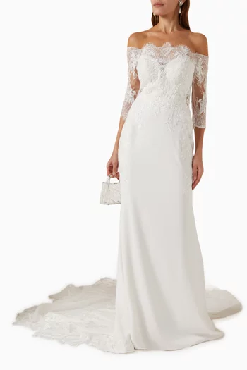 فستان زفاف سيزا كريب