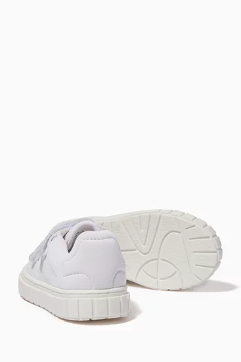 Embossed Logo Sneakers in Leather