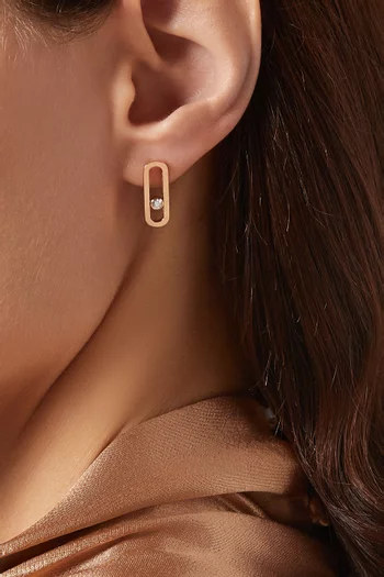 Move Uno Diamond Earrings in 18kt Rose Gold