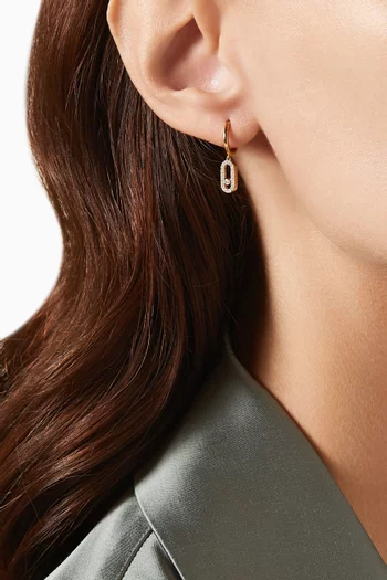 Move Uno Diamond Hoop Earrings in 18kt Gold