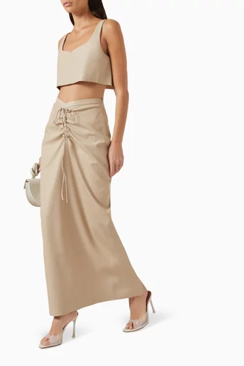 Eva Maxi Skirt in Vegan Leather