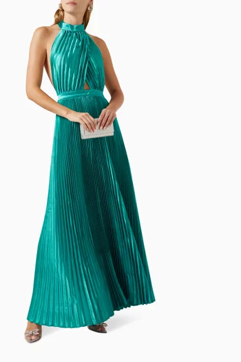 Renaissance Pleated Midi Dress