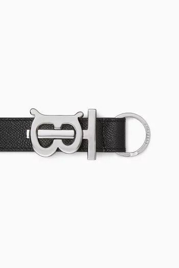 TB Charm Key Ring in Leather
