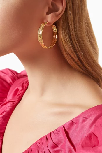 Hoop Earrings in 18kt Gold-plated Metal