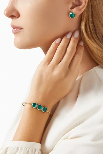 Cushion-cut Emerald Bracelet in 18kt Gold
