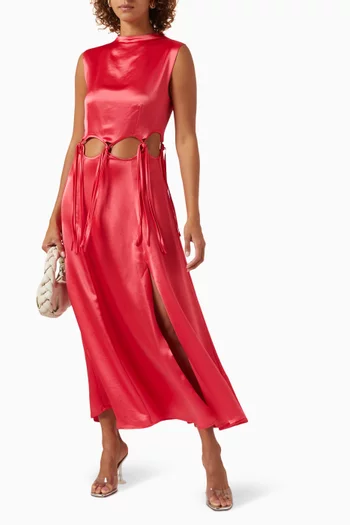 Josie Cut-out Maxi Dress in Recycled Fabric