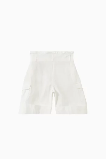 Tonal Logo Shorts in Cotton