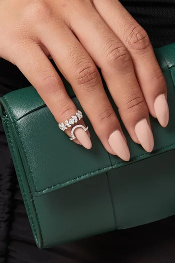 Diamond Nail Ring in 18kt White Gold