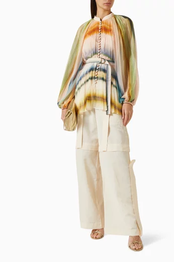 Astone Watercolor Stripe Blouse in Polyester