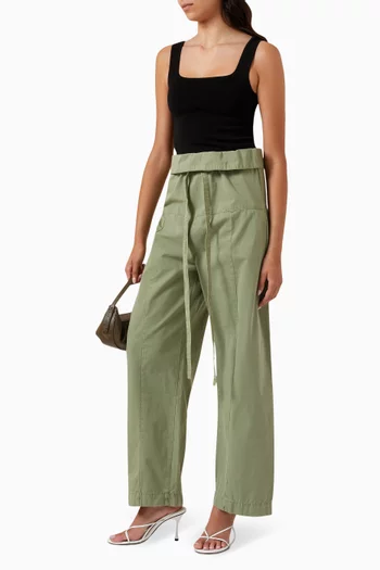 Fisherman Drawcord Pants in BCI Cotton