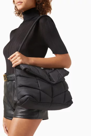 Puffer Messenger Bag in Econyl