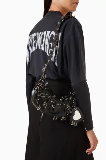 Le Cagole XS Shoulder Bag with Piercings in Arena Lambskin