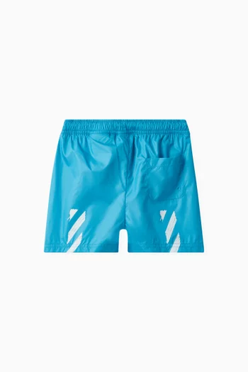 Elements Logo Swim Shorts in Nylon