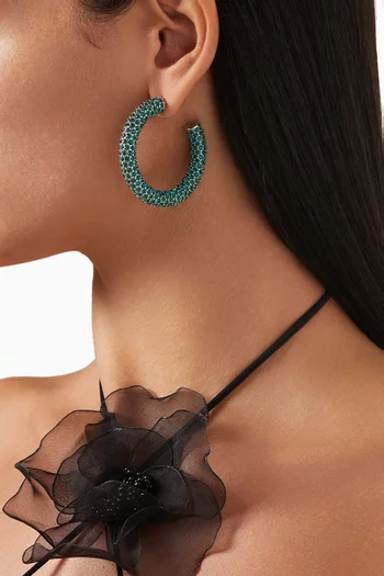 Medium Cameron Crystal-embellished Hoop Earrings