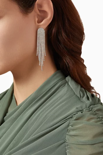 Sally Shimmer Earrings in Rhodium-plated Metal
