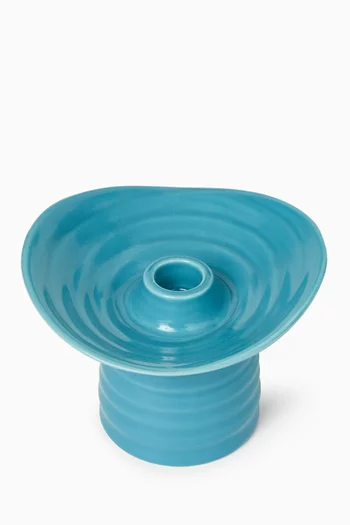 Cannes Low-rise Candle Holder in Porcelain